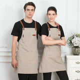 Unisex Fashion Chef Cook Kitchen Apron Coffee Shop Hairdresser Sleeveless Work Uniform Bib Work Clothing Antifouling Aprons