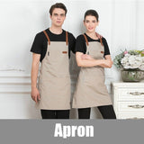 Unisex Fashion Chef Cook Kitchen Apron Coffee Shop Hairdresser Sleeveless Work Uniform Bib Work Clothing Antifouling Aprons