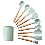 12PCS Silicone Kitchenware Cooking Utensils Set Heat Resistant Kitchen Non-Stick Cooking Utensils Baking Tools With Storage Box