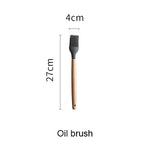 Silicone Kitchen Tools Cooking Sets Soup Spoon Spatula Non-stick Shovel with Wooden Handle Special Heat-resistant Design