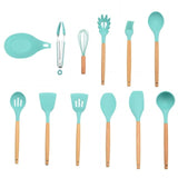 12PCS Silicone Kitchenware Cooking Utensils Set Heat Resistant Kitchen Non-Stick Cooking Utensils Baking Tools With Storage Box