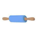 23CM Non-stick Wooden Handle Silicone Rolling Pin Pastry Dough Flour Roll Kitchen Cooking Tools