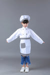 Kids Chef Jackets Kitchen Roleplay Uniform Cook Hat Restaurant Cosplay Costumes Halloween Children Waiter Waitress Clothing Sets