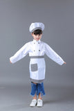 Kids Chef Jackets Kitchen Roleplay Uniform Cook Hat Restaurant Cosplay Costumes Halloween Children Waiter Waitress Clothing Sets