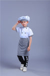 Kids Chef Jackets Kitchen Roleplay Uniform Cook Hat Restaurant Cosplay Costumes Halloween Children Waiter Waitress Clothing Sets