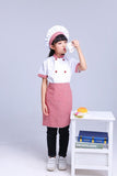 Kids Chef Jackets Kitchen Roleplay Uniform Cook Hat Restaurant Cosplay Costumes Halloween Children Waiter Waitress Clothing Sets