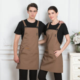 Unisex Fashion Chef Cook Kitchen Apron Coffee Shop Hairdresser Sleeveless Work Uniform Bib Work Clothing Antifouling Aprons