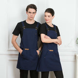 Unisex Fashion Chef Cook Kitchen Apron Coffee Shop Hairdresser Sleeveless Work Uniform Bib Work Clothing Antifouling Aprons