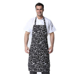 Adult Restaurant Work Wear Food Service Kitchen Cook Clothing Print Lace Mens Women Chef Sushi Uniform White Pliester Aprons