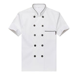 Free Logo Printing Unisex Chef Uniform Food Service Cook Jacket Coat Solid Man Kitchen Restaurant Bakery Clothing Shirt