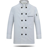 Free Logo Printing Unisex Chef Uniform Food Service Cook Jacket Coat Solid Man Kitchen Restaurant Bakery Clothing Shirt