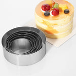 Cooking Silver Mousse Cake Rings Stainless Steel 6pcs/set Round Small Cake Mold 6-12cm DIY Biscuit Bakeware Kitchen Baking Tools