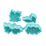 3D christmas decorations Fondant Biscuits Mold Plastic cake Mould Leaves Shape Food Grade Bakeware Baking Cooking Tools