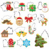 Christmas Cookie Cutter Stainless Steel Cut Candy Biscuit Mold Cooking Tools Christmas Theme Metal Cutters Mould Snowflake Snowm