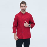 Black Long Sleeve Master Cook Work Uniforms Restaurant Hotel BBQ Kitchen High Quality Workwear Clothing Food Service Chef Tops