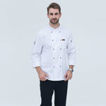 Black Long Sleeve Master Cook Work Uniforms Restaurant Hotel BBQ Kitchen High Quality Workwear Clothing Food Service Chef Tops